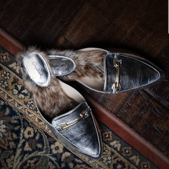 Faux fur silver mule - Picture 3 of 5